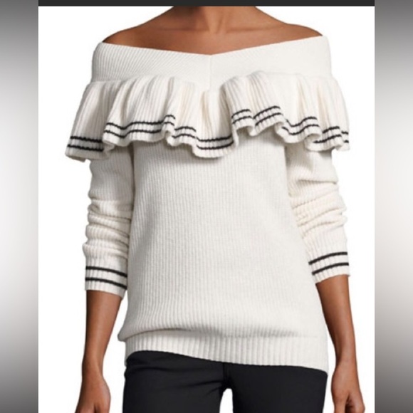 SELF-PORTRAIT off shoulder sweater - Picture 1 of 16